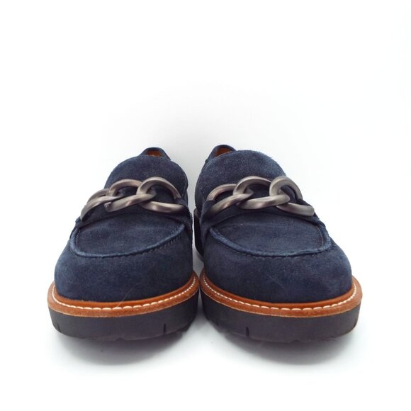 Earth Blue Suede Buckle Loafers Size 8.5M - Picture 6 of 11
